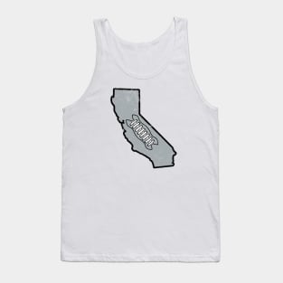 California Football, Retro - White Tank Top